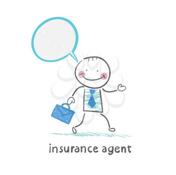 insurance agent insurance agent is thinking about insurance