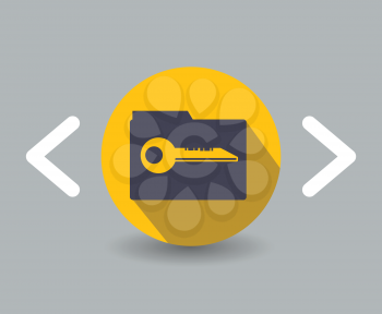 flat key design icon