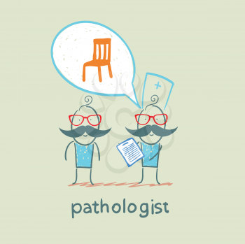 Pathologist with the patient says about the occupational disease