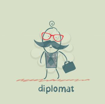 diplomat goes to work