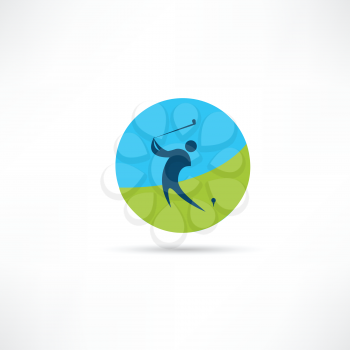 golf abstraction icon