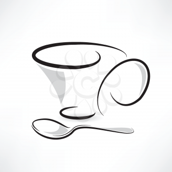 coffee cup abstraction icon