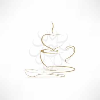 Image latte line icon