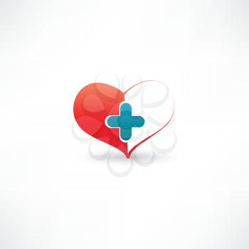 heart and medical cross