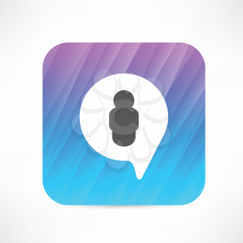 Man in the bubble speech icon