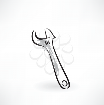 wrench grunge icon