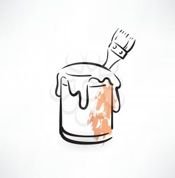 paint bucket grunge icon