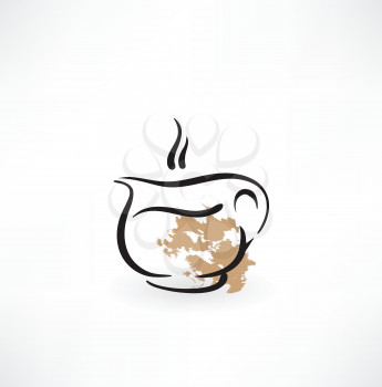 coffee grunge icon