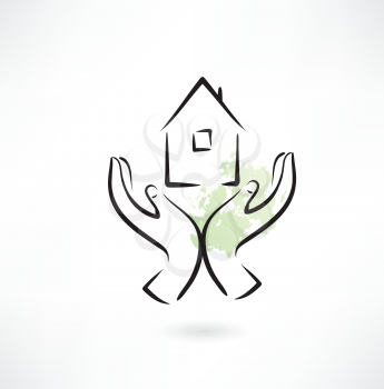hand home icon