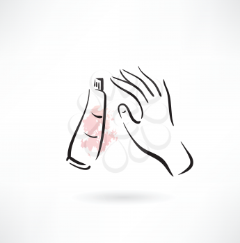 Hands and cream icon