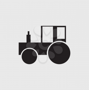 Vector set icons  tractor of transport. backhoe.