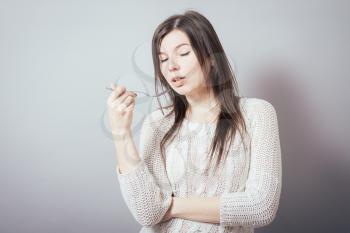 girl with a fork