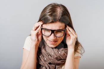 girl with glasses