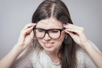 girl with glasses