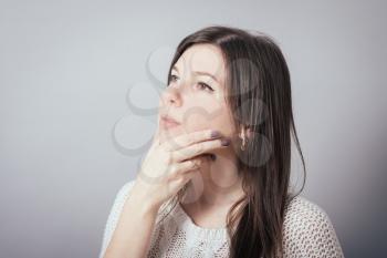 Business woman thoughtful