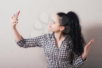 Beautiful girl taken pictures of her self .