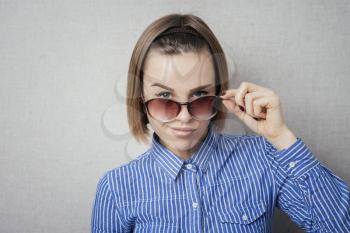 young women in glasses