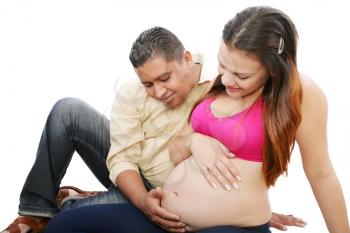 Pregnant woman with her husband