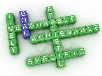 3d image Goal issues concept word cloud background