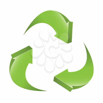 Royalty Free Clipart Image of the Recycling Sign