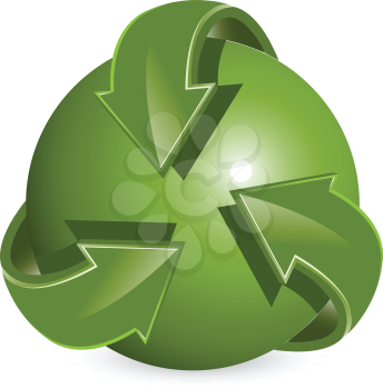 Royalty Free Clipart Image of a Green Ball