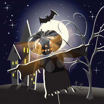 Royalty Free Clipart Image of a Halloween Background