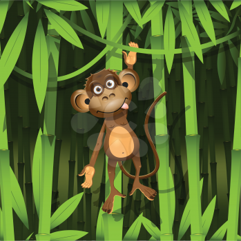 Royalty Free Clipart Image of a Monkey