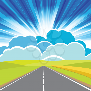 Royalty Free Clipart Image of a Road