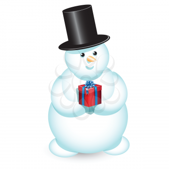 Royalty Free Clipart Image of a Snowman 