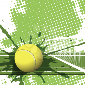 Royalty Free Clipart Image of an Abstract Tennis Background