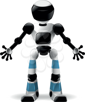 abstract illustration of a robot with black glass