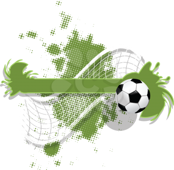 Royalty Free Clipart Image of a Soccer Ball Background