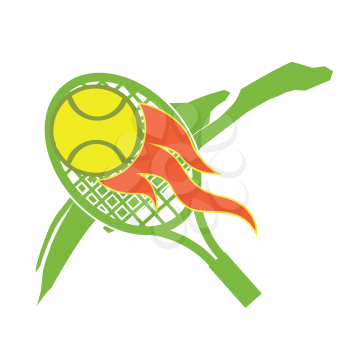 Stock Illustration Abstract Tennis Logo on White Background