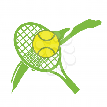 Stock Illustration Abstract Tennis Logo on White Background