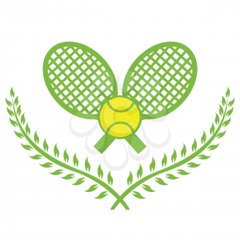 Stock Illustration Abstract Tennis Logo on White Background