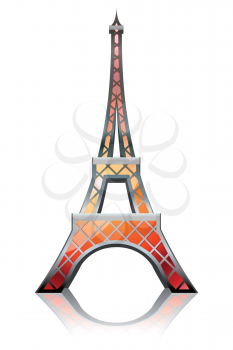 Royalty Free Clipart Image of the Eiffel Tower