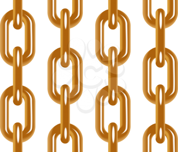 Royalty Free Clipart Image of Golden Chains