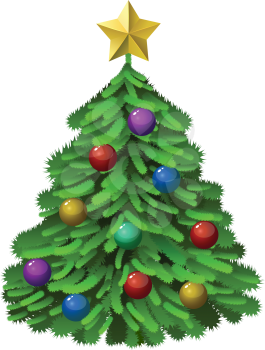 Royalty Free Clipart Image of a Christmas Tree