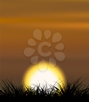 Royalty Free Clipart Image of a Sunset