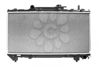 Automobile radiator, engine cooling system isolated on white background