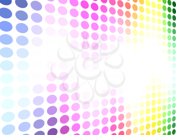 Spectrum colored circle pattern vector background.