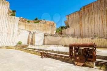 Menorca island Des’hostal quarry in sunny day.