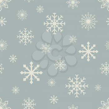 Abstract retro color seamless snowflake vector pattern.
