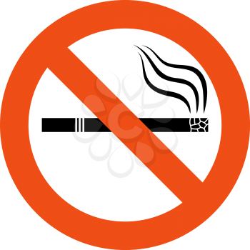 No smoking vector sign isolated on white background.