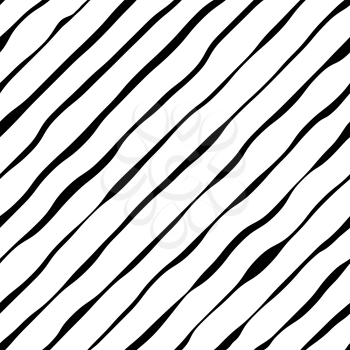 Abstract wavy diagonal stripes vector background.