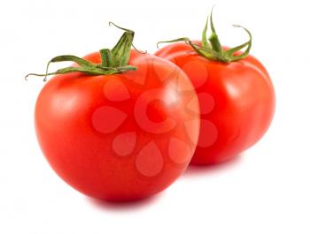 Royalty Free Photo of a Pair of Ripe Tomatoes
