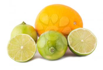 Royalty Free Photo of a Collection of Limes and Oranges