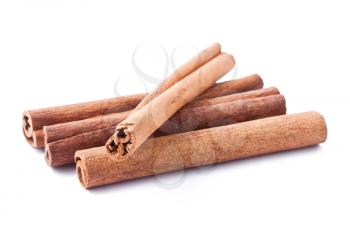 Royalty Free Photo of a Stack of Cinnamon Sticks