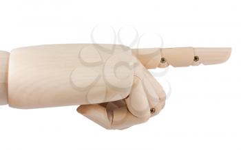 Royalty Free Photo of a Wooden Hand Pointing