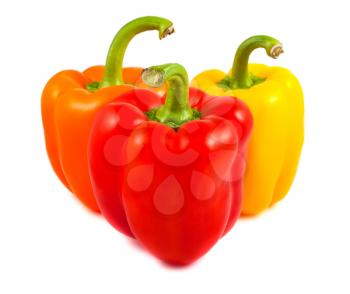 Royalty Free Photo of Three Fresh Bell Peppers